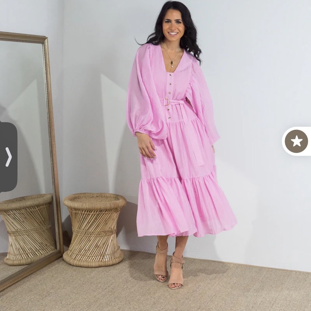 Petal & Pup Pink Ruffled Wrap Sundress